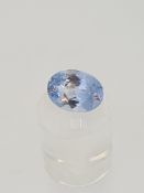 Aquamarine oval cut gem stone