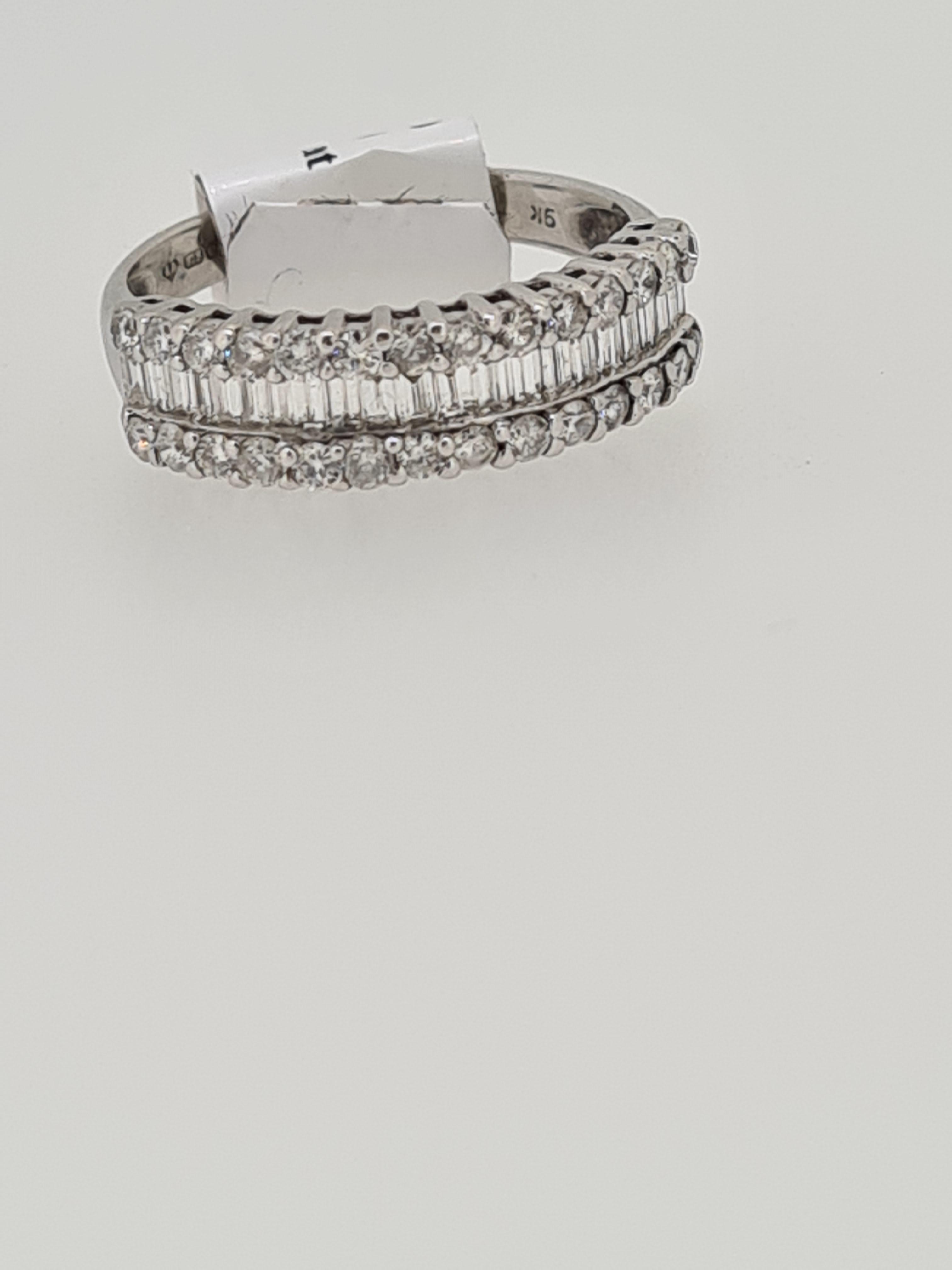 9ct hallmark white gold cathedral ring 1.00 carat - Image 5 of 5