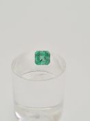 Colombian emerald gem sone step cut