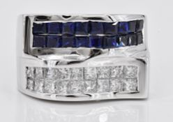 Ring - 2.52 ct Sapphire - 2.11 ct Diamonds