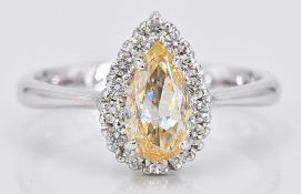 Ring - 1.09 ct Diamond - IGI Natural Fancy Diamond