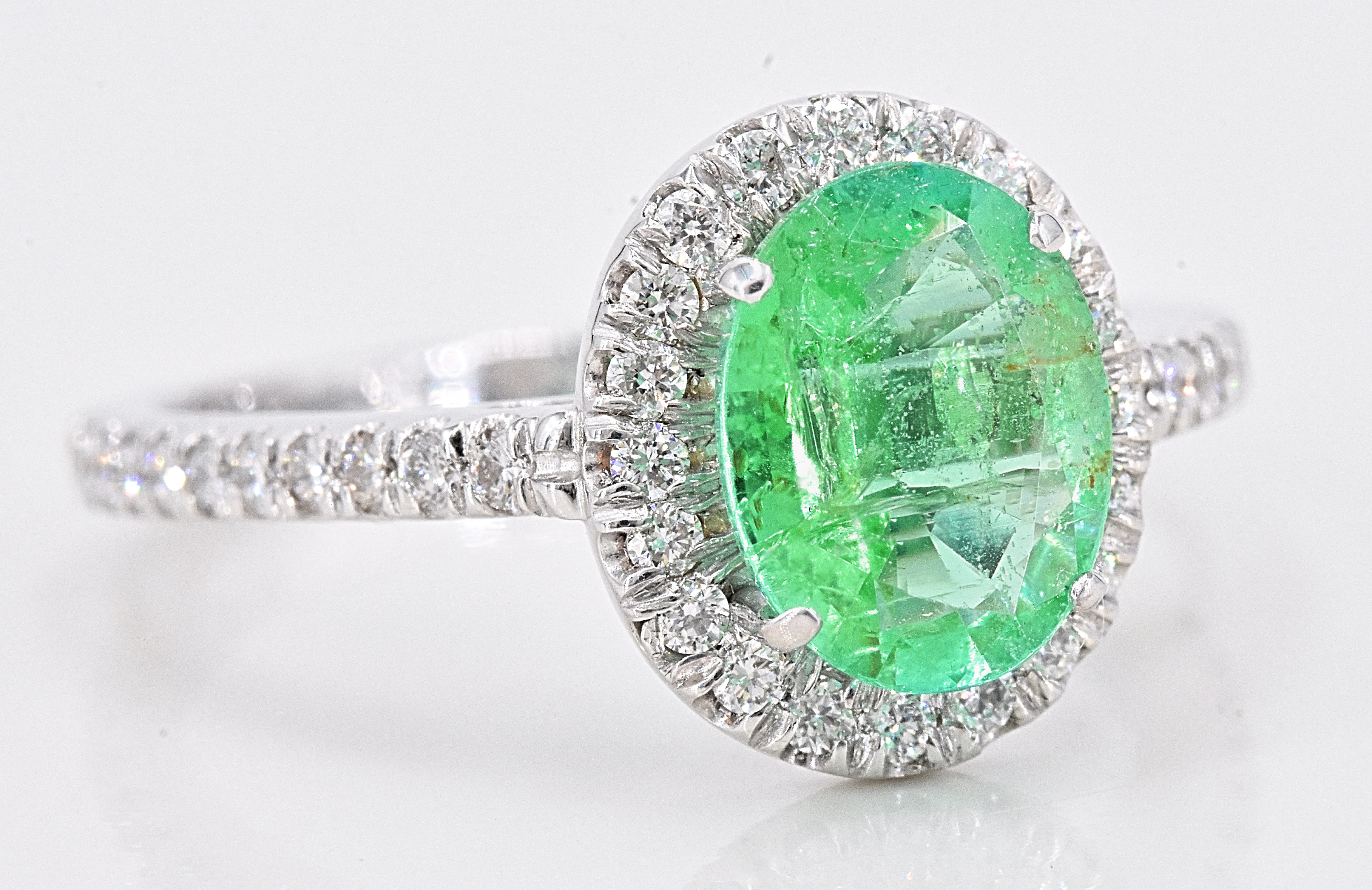 Ring - 1.47 ct Emerald - Diamond - Image 3 of 6