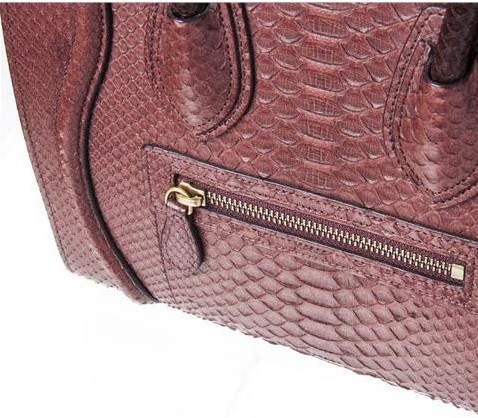 Celine Mini Luggage Piton Hand Bag - Image 4 of 9