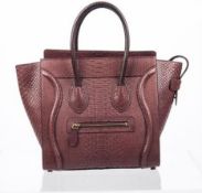 Celine Mini Luggage Piton Hand Bag