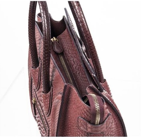 Celine Mini Luggage Piton Hand Bag - Image 7 of 9