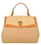 Ermanno Scervino Straw Knitted Leather Hand Bag