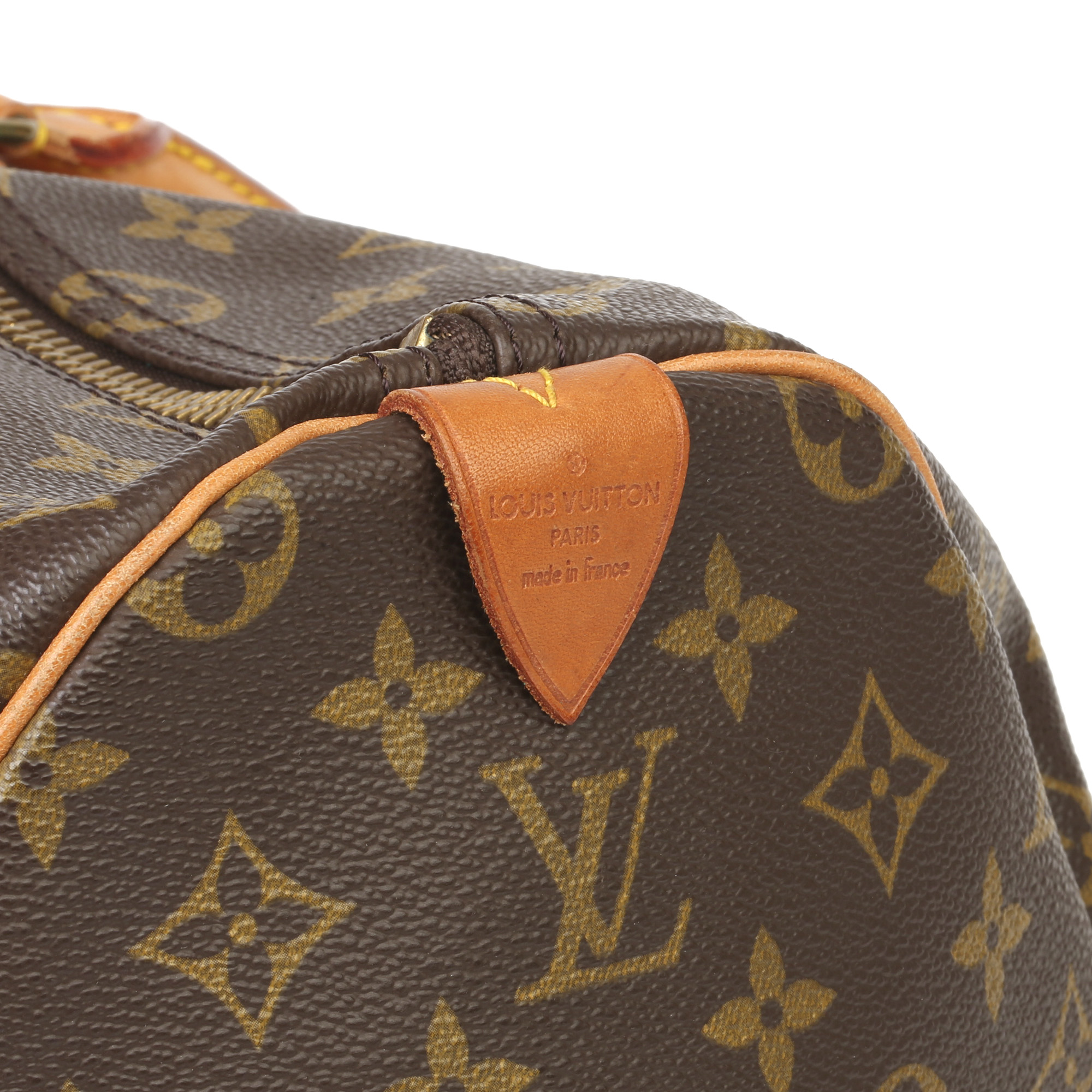 Louis Vuitton Brown Monogram Coated Canvas & Vachetta Leather Vintage Keepall 50 - Image 6 of 11
