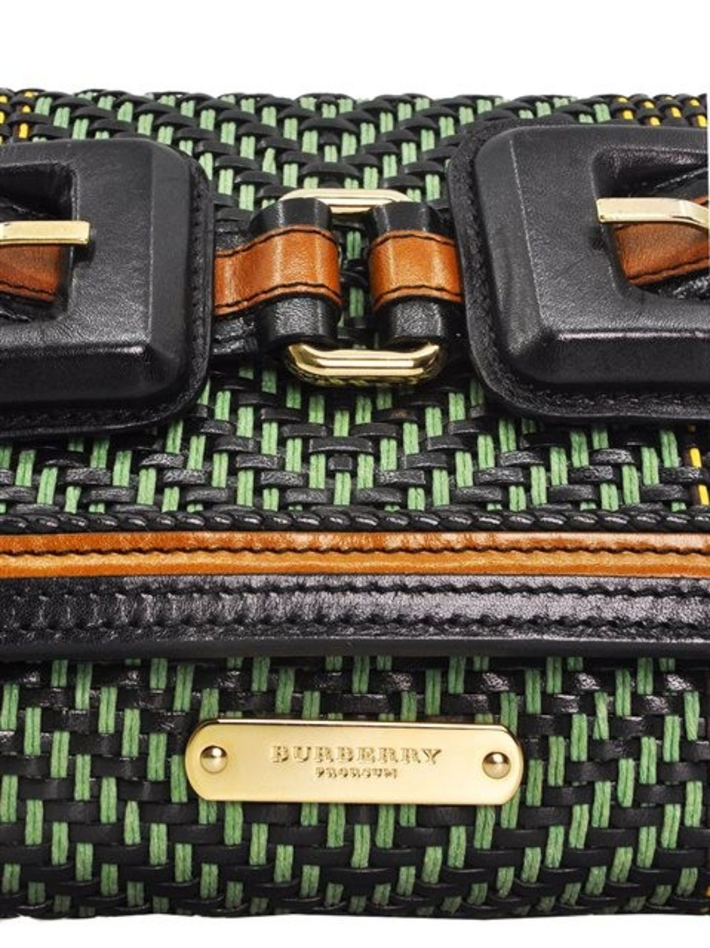 Burberry Wicker Knitting Leather Clutch - Image 3 of 8