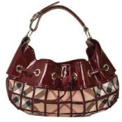 Burberry Nova Check Warrior Rugan Hobo Shoulder Bag