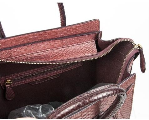Celine Mini Luggage Piton Hand Bag - Image 9 of 9