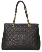 Chanel Quilted Caviar Leather Grand Shopper Shoulder Bag
