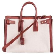 Yves Saint Laurent Sac De Jour Canvas And Leather Hand Bag