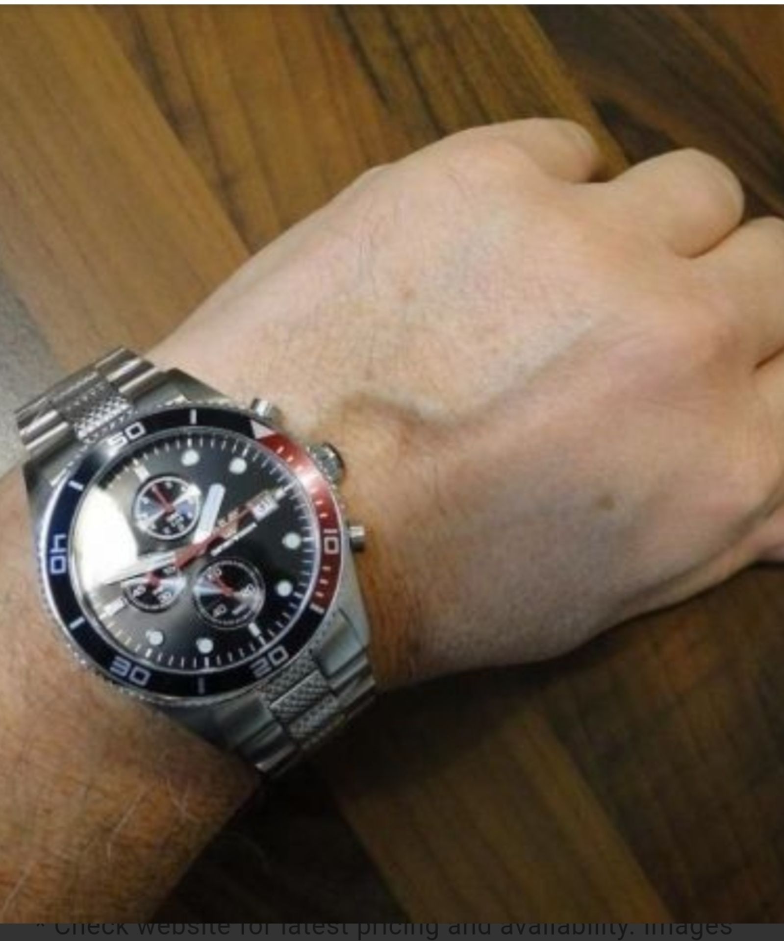 Emporio Armani AR5855 Men's Black Dial Silver Tone Bracelet Quartz Chronograph Watch - Image 10 of 11