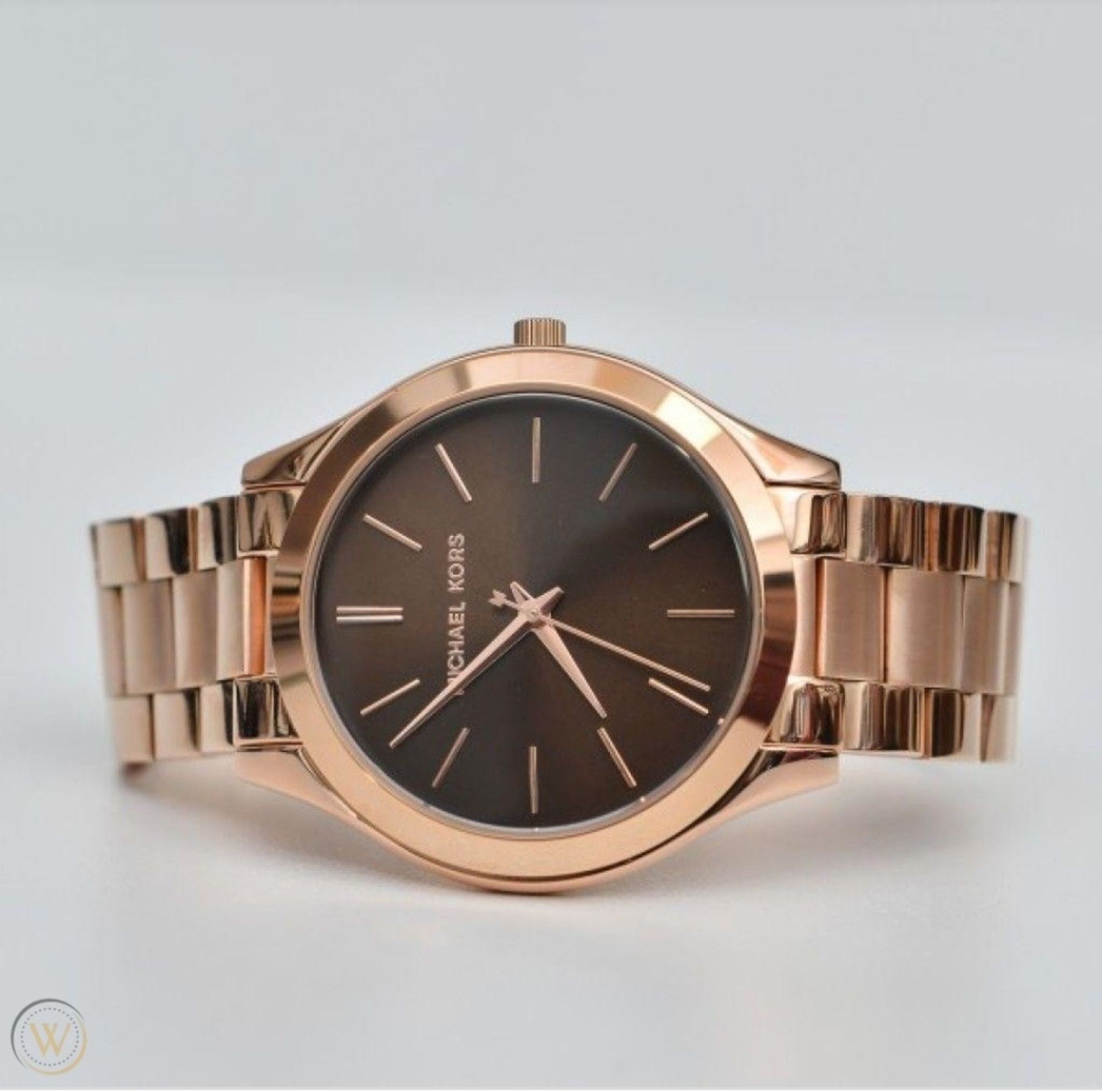 Michael Kors Mk3181 Ladies Rose Gold Slim Runway Watch - Image 8 of 12