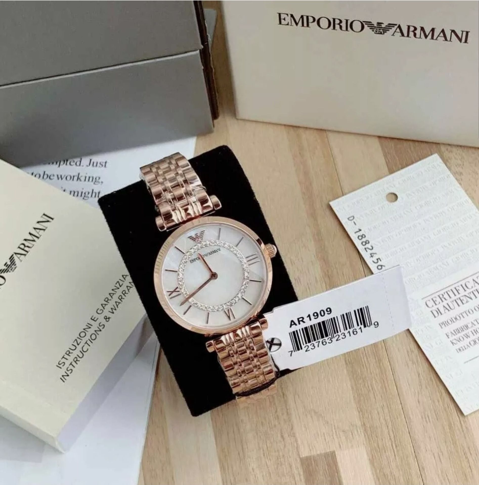 Emporio Armani AR1909 Ladies Gianni - T Bar Rose Gold quartz Designer Watch - Image 3 of 9