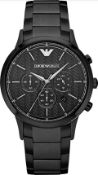 Emporio Armani AR2485 Men's Black Dial Black Link Bracelet Quartz Chronograph Watch