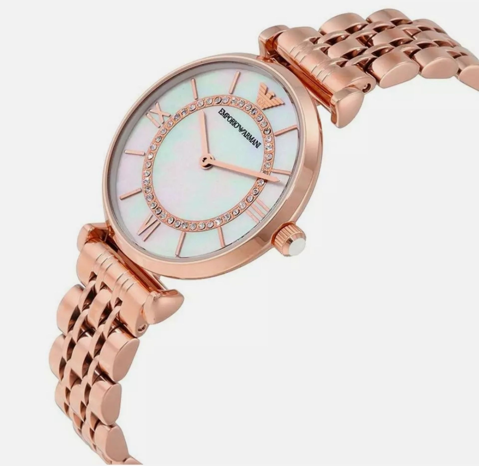 Emporio Armani AR1909 Ladies Gianni - T Bar Rose Gold quartz Designer Watch - Image 8 of 9