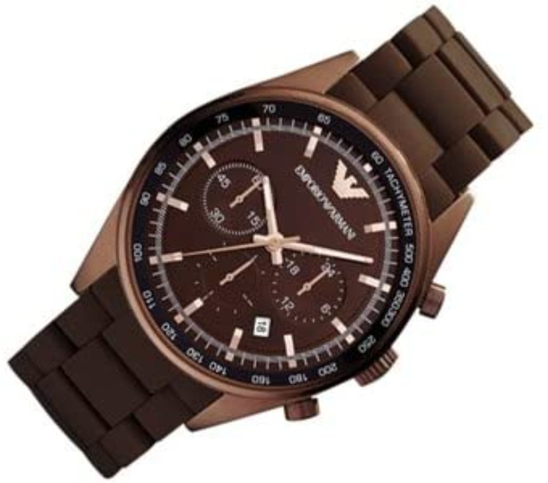 Emporio Armani AR5982 Men's Sportivo Brown Dial Quartz Chronograph Watch - Image 2 of 7