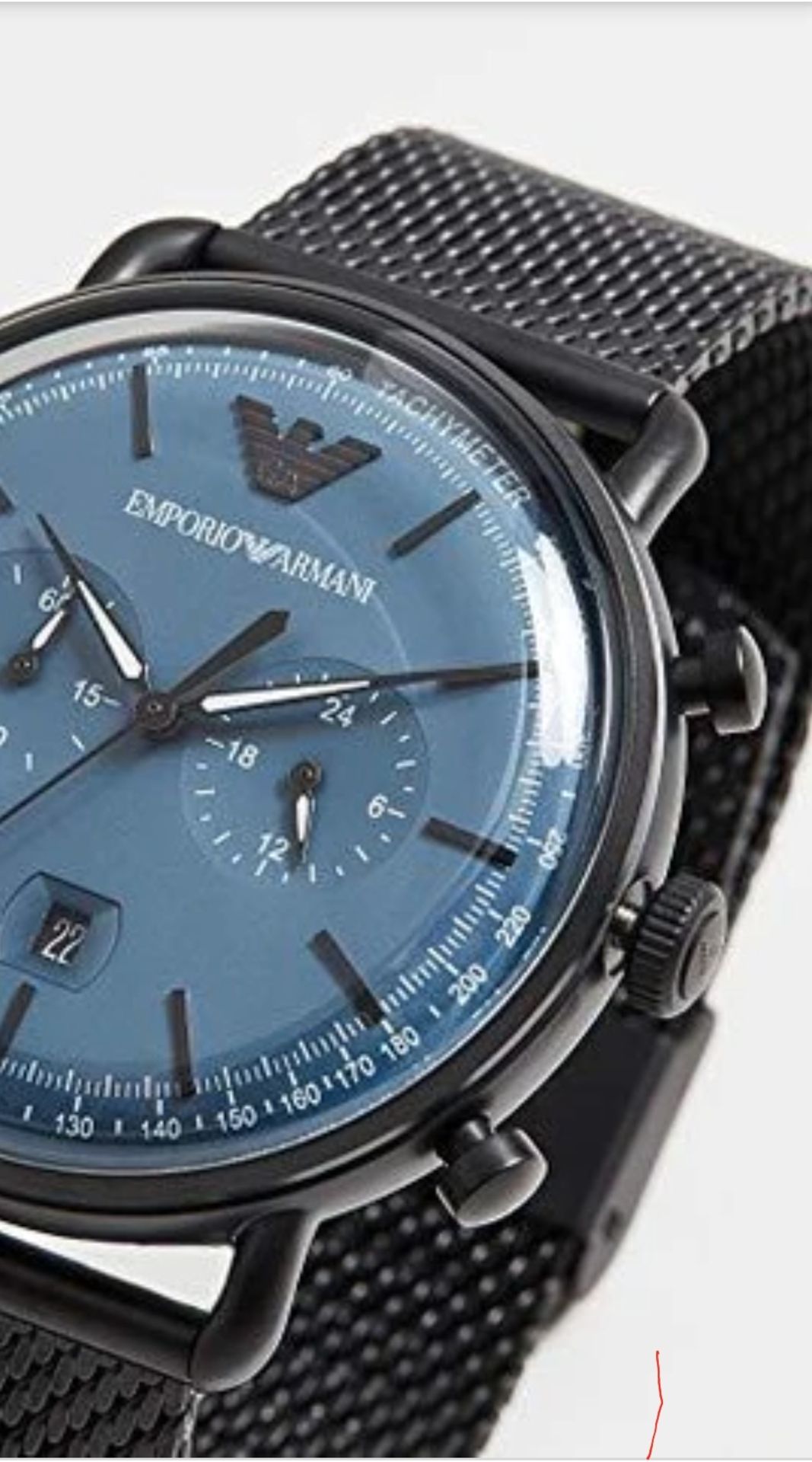 Emporio Armani AR11201 Men's Aviator Blue Dial Chronograph Watch - Image 7 of 8