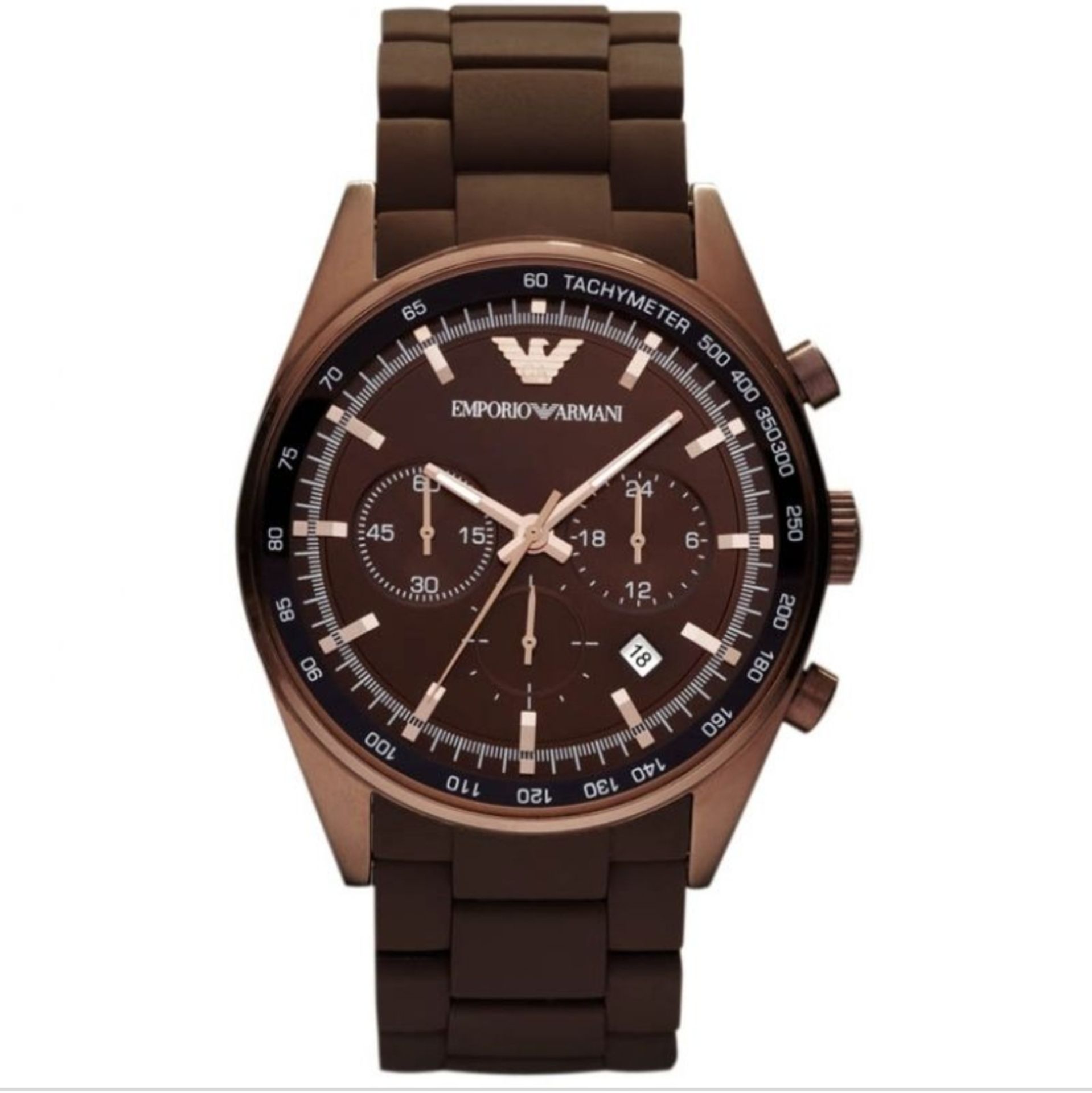 Emporio Armani AR5982 Men's Sportivo Brown Dial Quartz Chronograph Watch