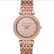 Michael Kors MK3399 Darci Rose Gold Crystal Bezel Ladies Watch