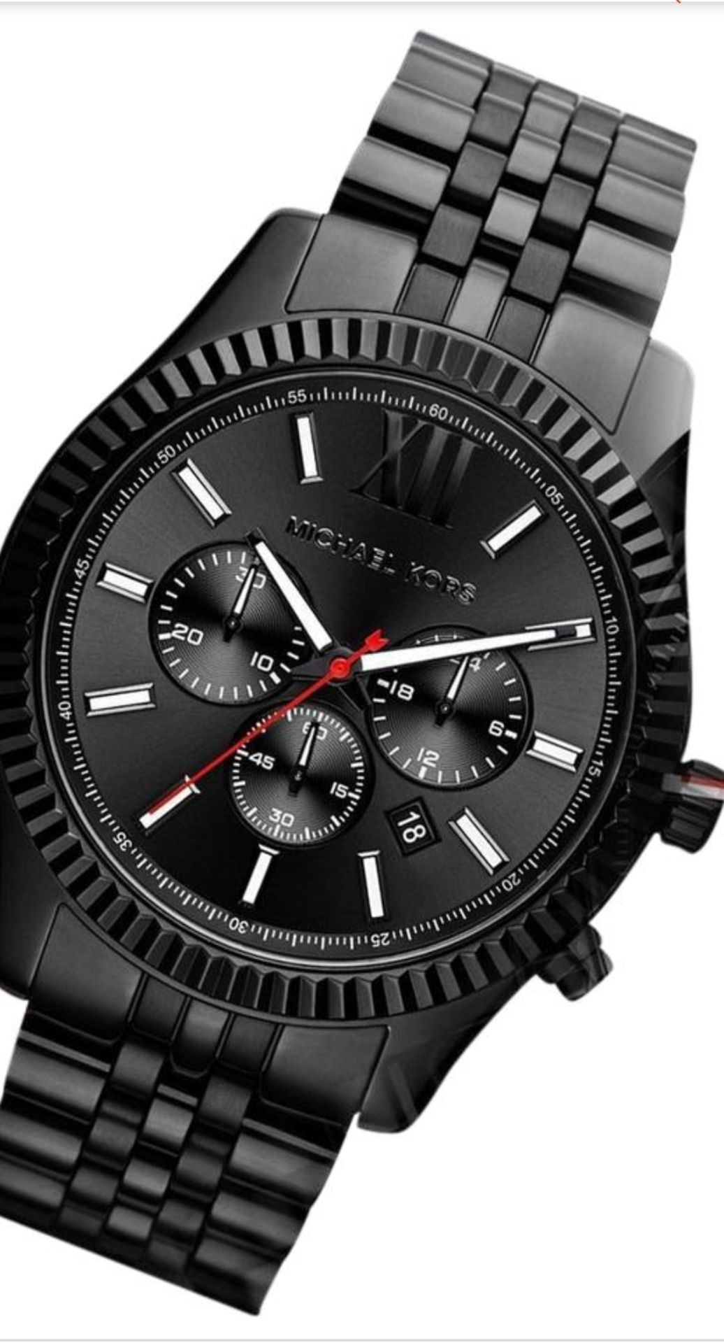 Michael Kors Mk8320 Men's Black Bracelet Chronograph Quartz Watch - Image 9 of 12
