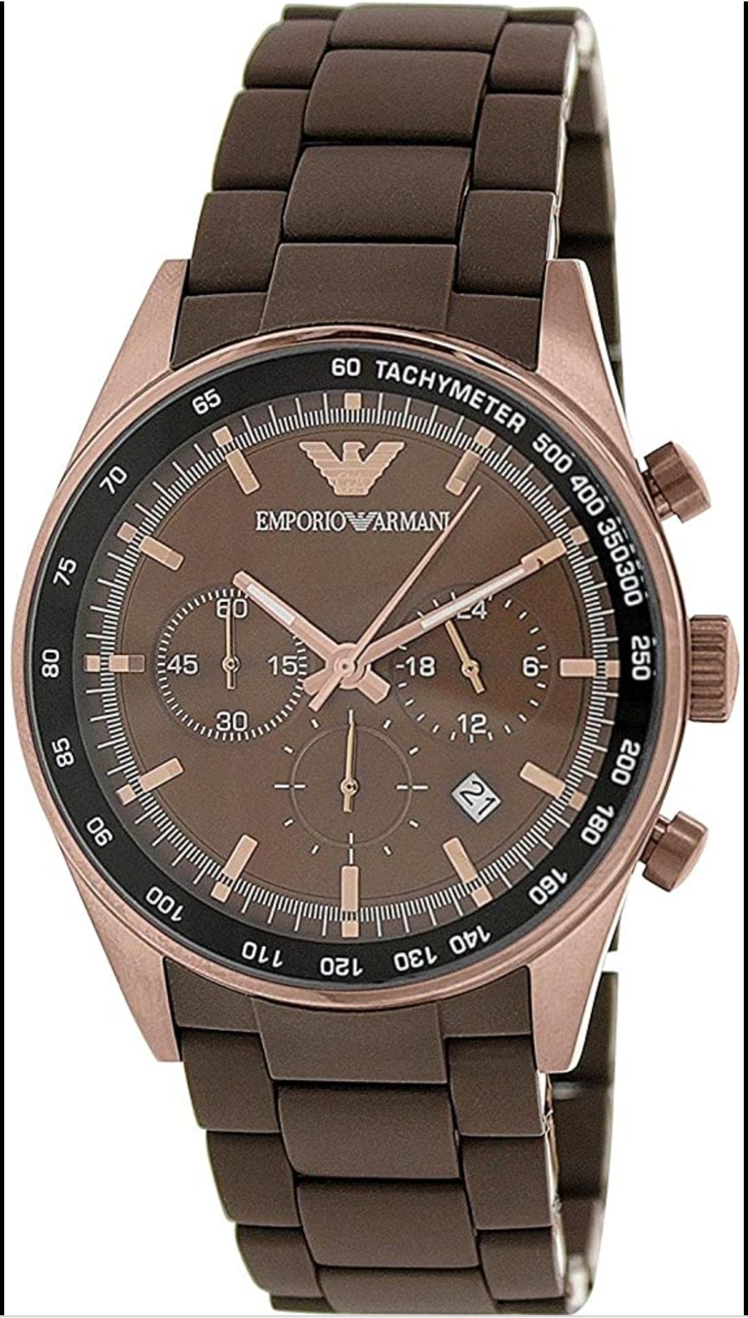 Emporio Armani AR5982 Men's Sportivo Brown Dial Quartz Chronograph Watch - Image 4 of 7