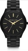 Michael Kors MK3221 Ladies Slim Runway Black Bracelet Quartz Watch