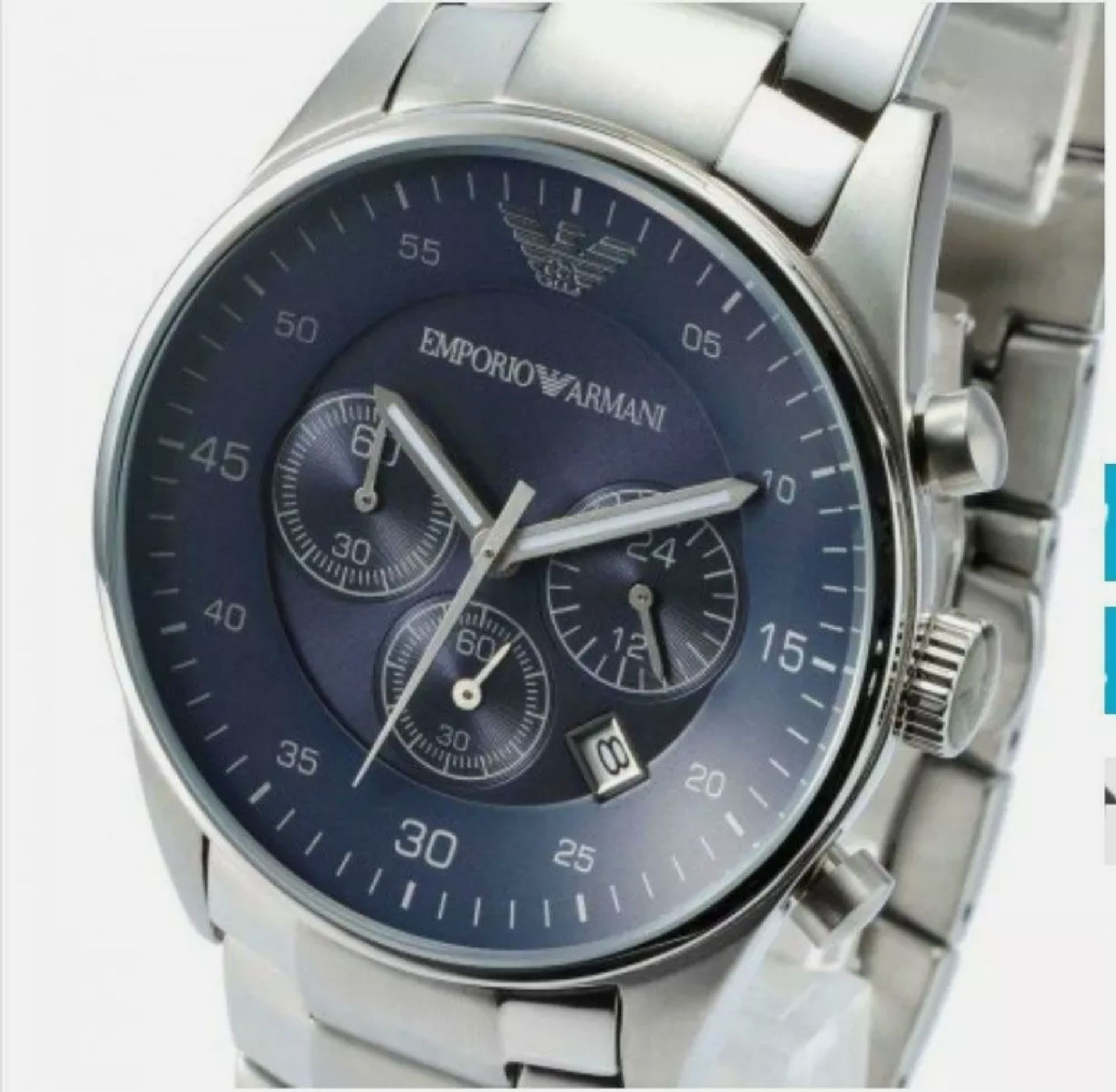 Emporio Armani AR5860 Quartz Men's Stainless Steel Chronograph Watch - Image 2 of 8