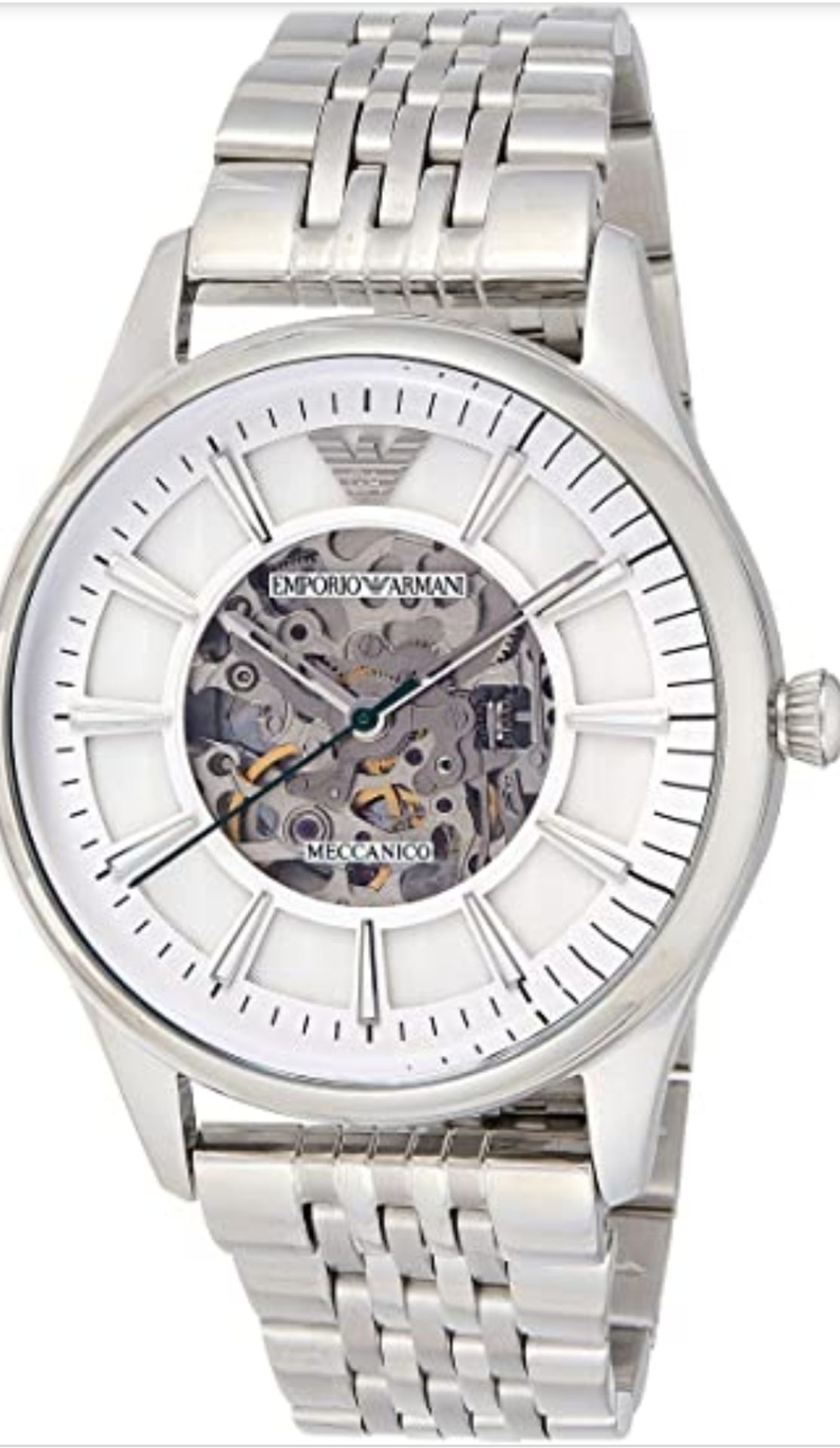 Emporio Armani AR1945 Men's Meccanico Silver Bracelet Automatic Watch - Image 2 of 8