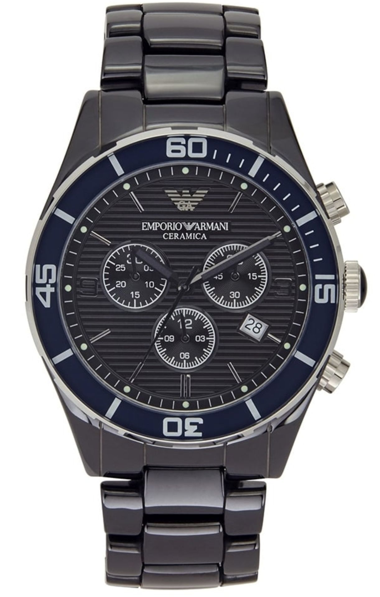 Emporio Armani AR1429 Men's Black Ceramica Chronograph Watch - Image 2 of 7