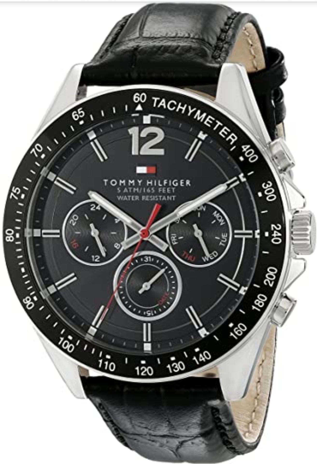 Men's Tommy Hilfiger Multi-Function Leather Strap Watch 1791117 - Image 2 of 5