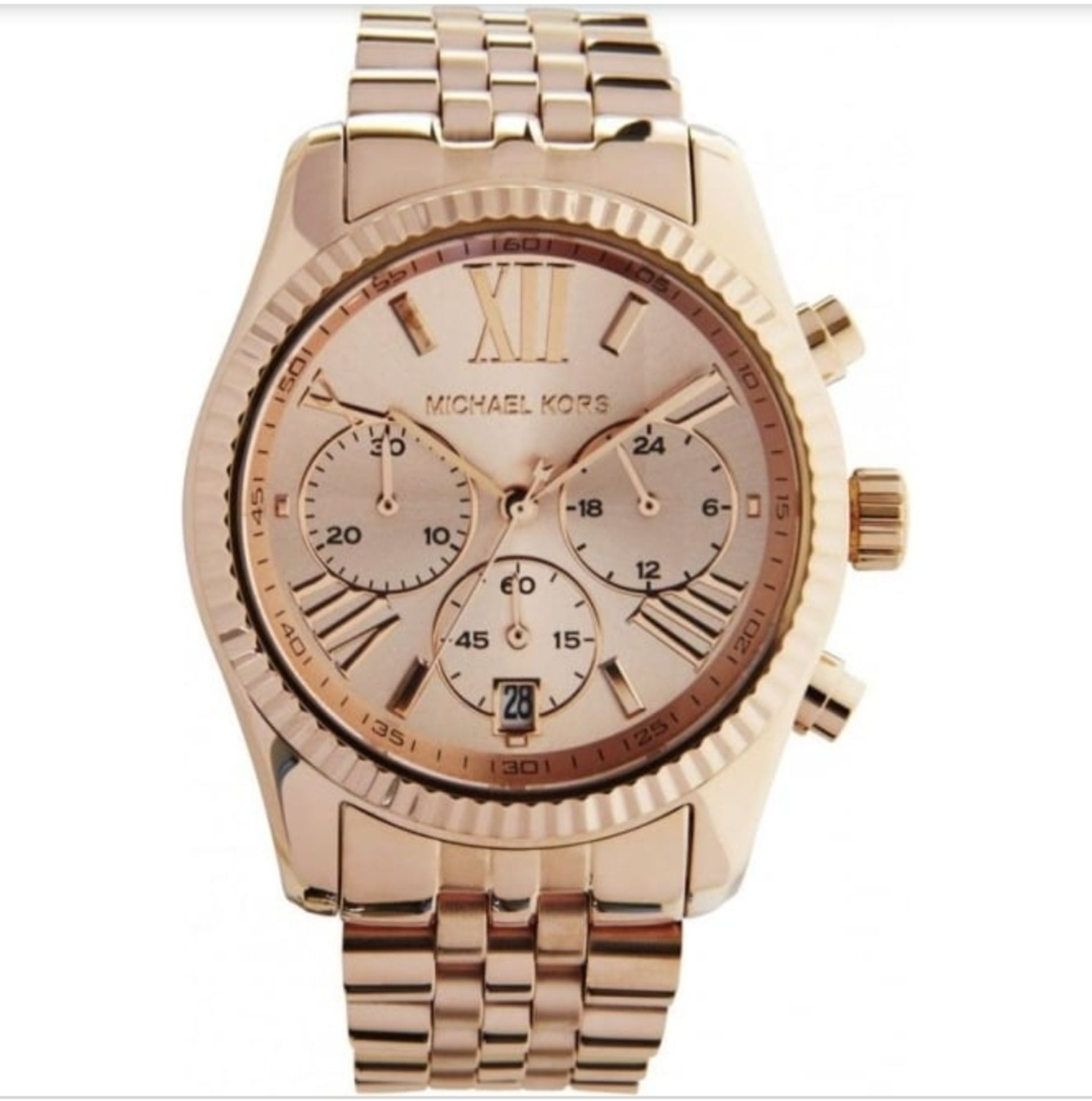 MICHAEL KORS MK5569 Ladies Rose Gold Lexington Quartz Watch - Image 3 of 6