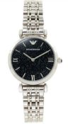 Emporio Armani AR11091 Ladies Gianni T-Bar Silver Bracelet Quartz Watch