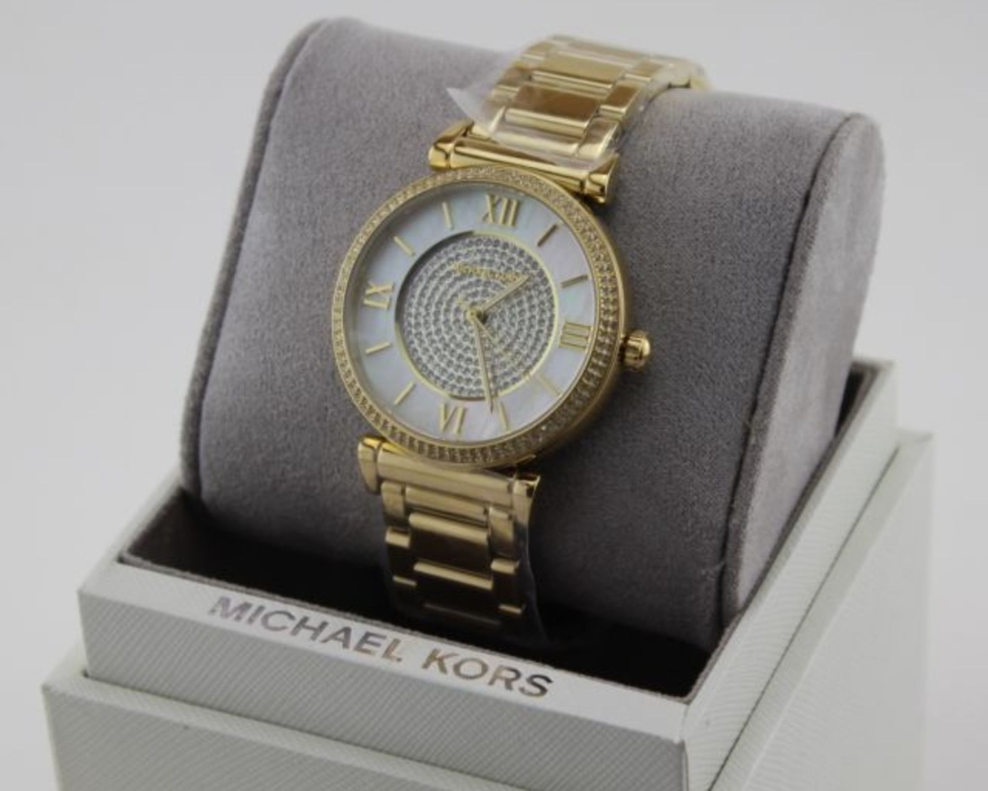 MICHAEL KORS MK3332 Ladies Gold Tone Catlin Quartz Watch - Image 5 of 6