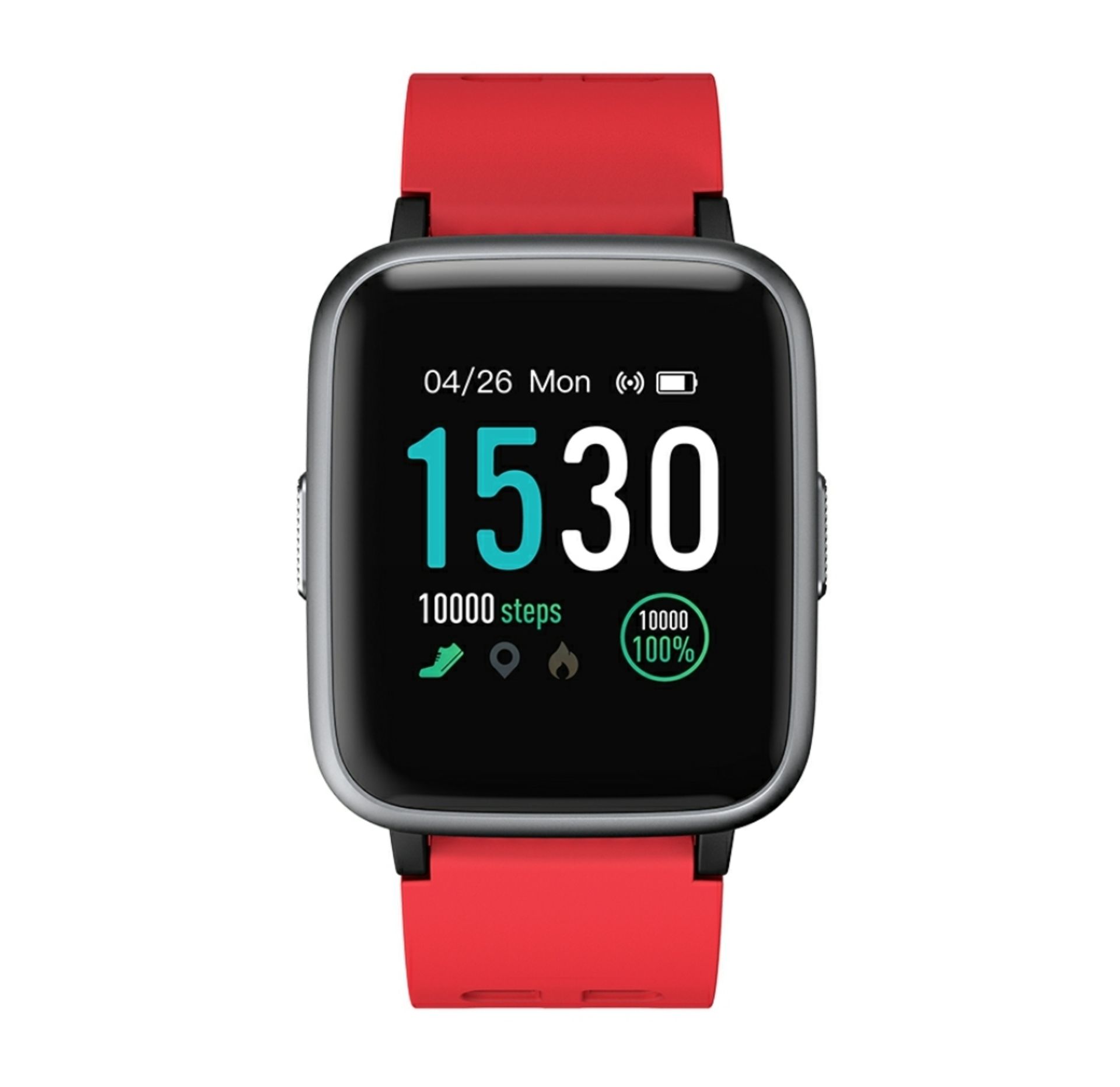 Brand New Unisex Fitness Tracker Watch ID205 Red Strap - Image 7 of 34