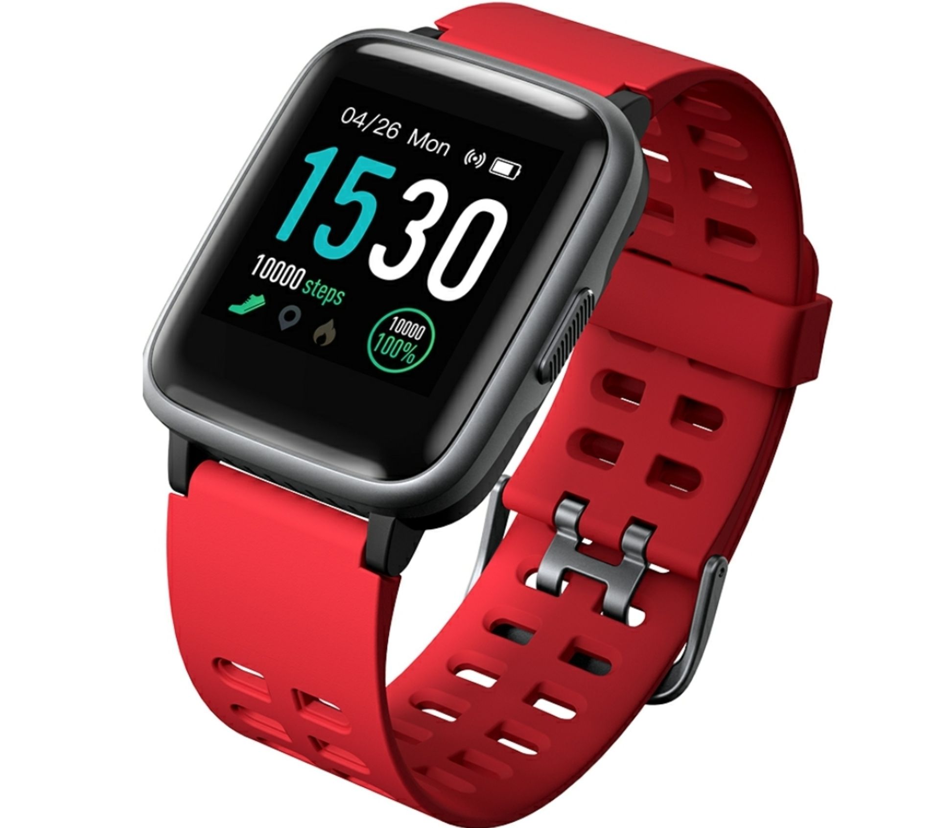 Brand New Unisex Fitness Tracker Watch ID205 Red Strap - Image 17 of 34