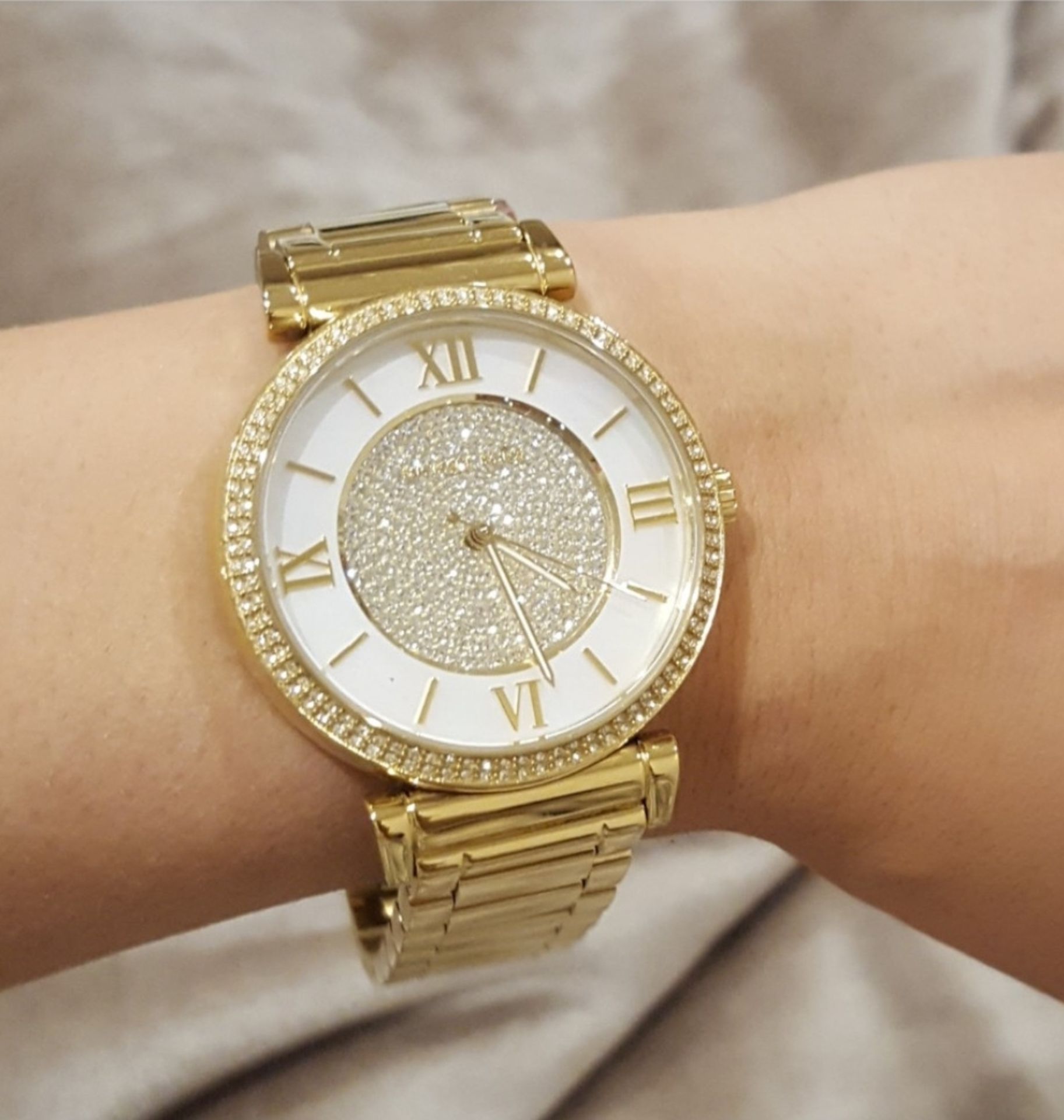 MICHAEL KORS MK3332 Ladies Gold Tone Catlin Quartz Watch - Image 3 of 6