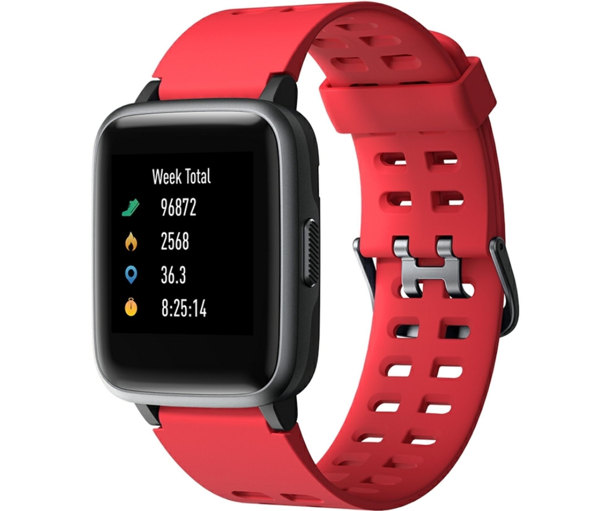 Brand New Unisex Fitness Tracker Watch ID205 Red Strap - Image 3 of 34