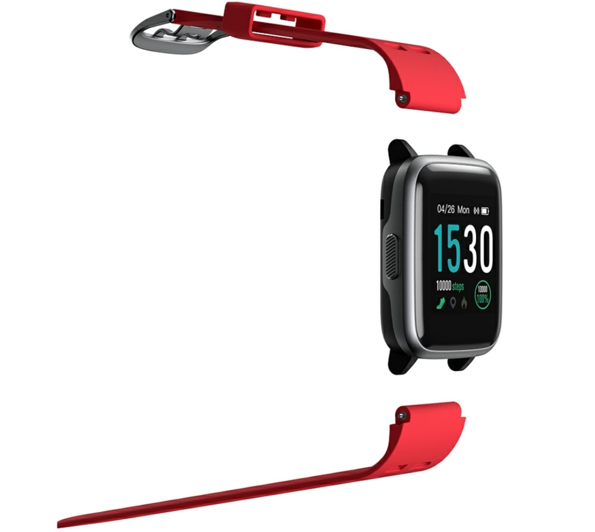 Brand New Unisex Fitness Tracker Watch ID205 Red Strap - Image 13 of 34