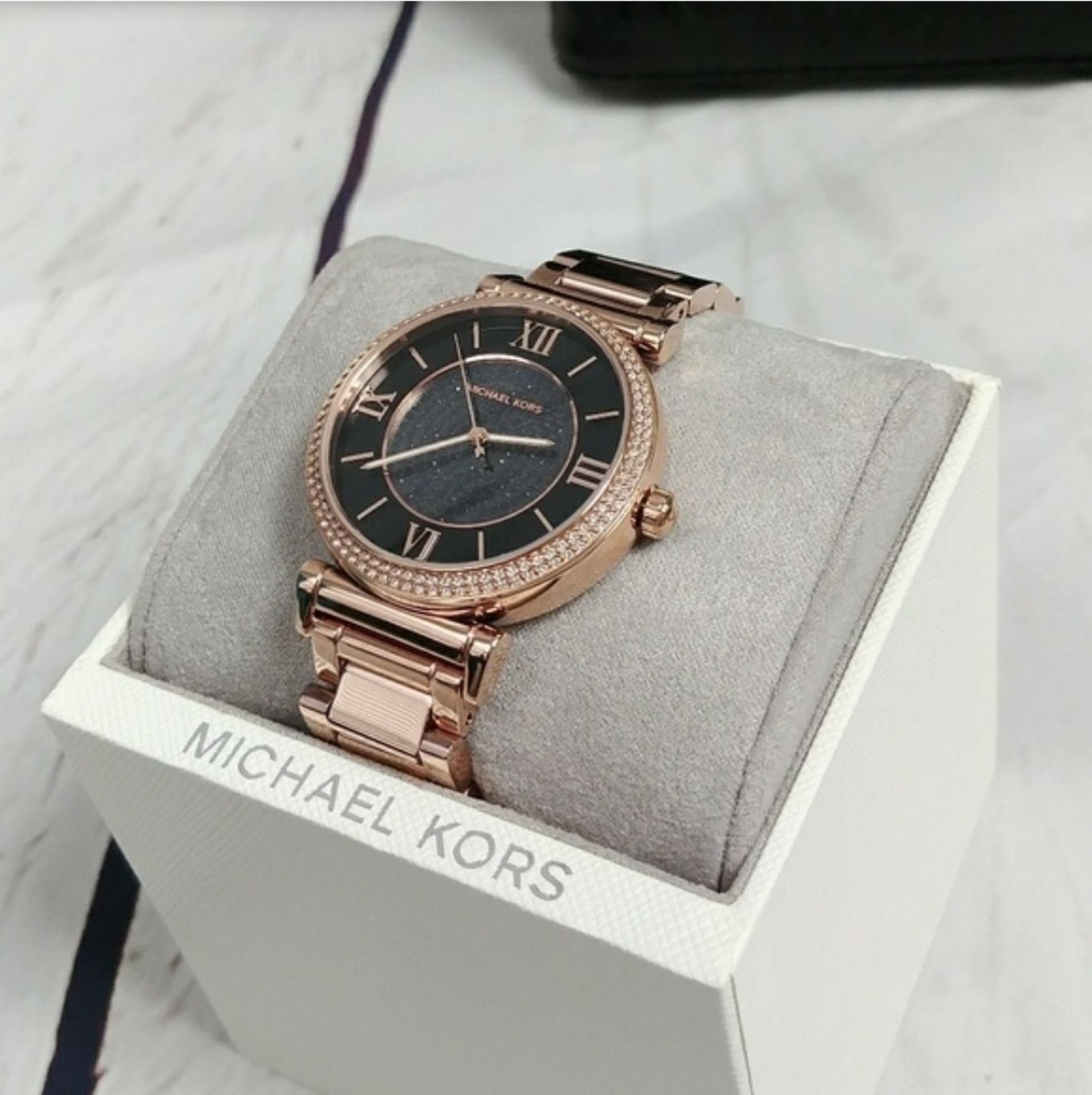 MICHAEL KORS MK3356 Ladies Catlin Rose Gold Quartz Watch - Image 5 of 6