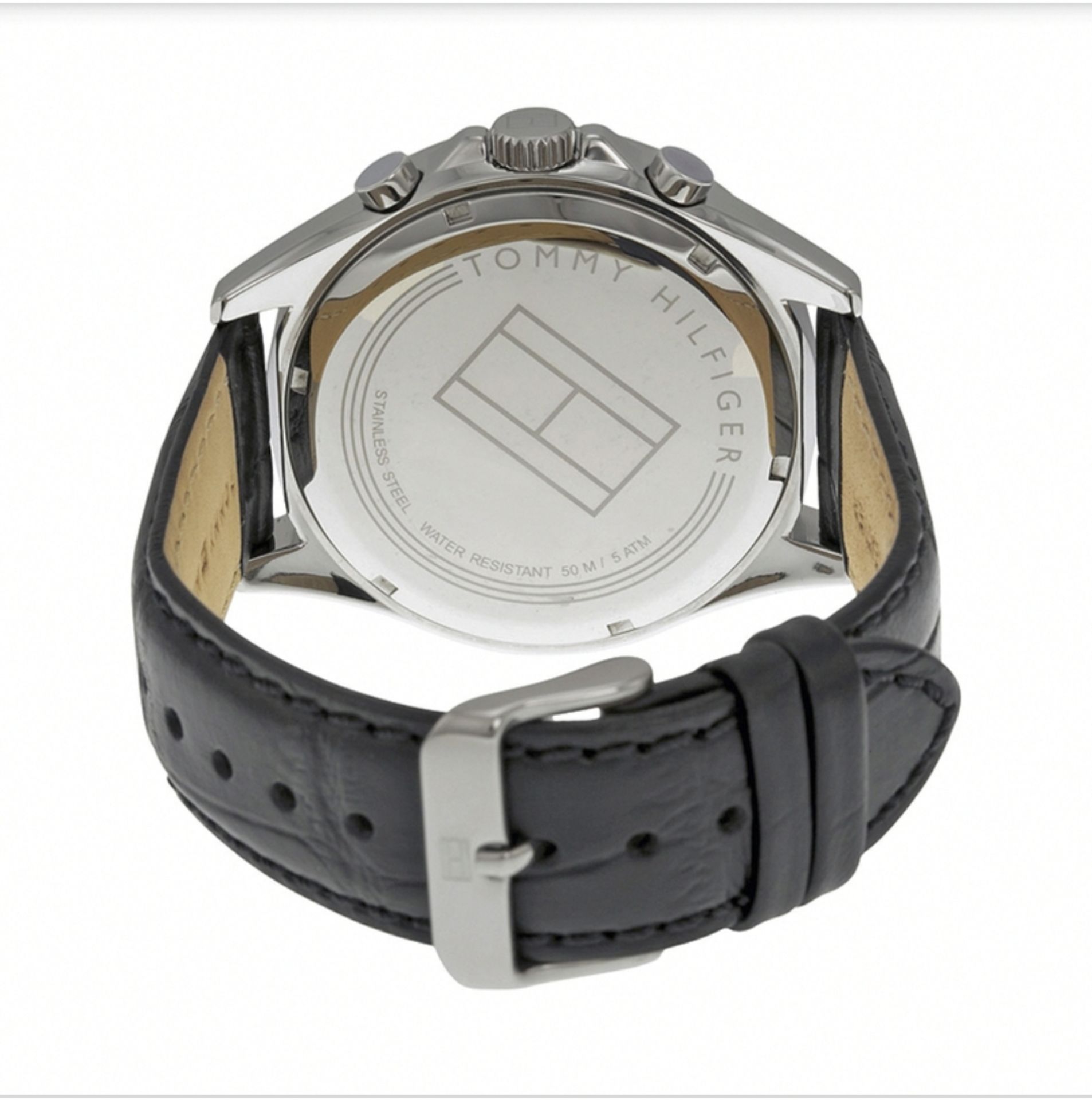Men's Tommy Hilfiger Multi-Function Leather Strap Watch 1791117 - Image 4 of 5