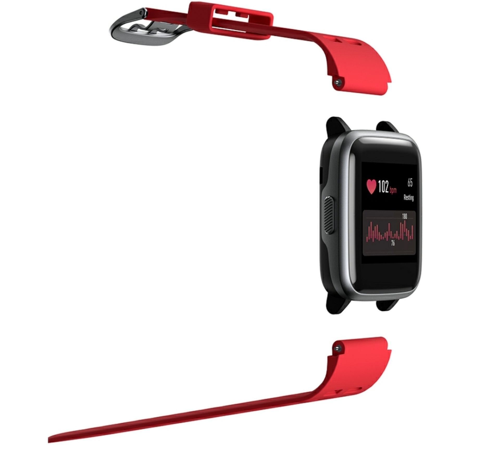 Brand New Unisex Fitness Tracker Watch ID205 Red Strap - Image 14 of 34