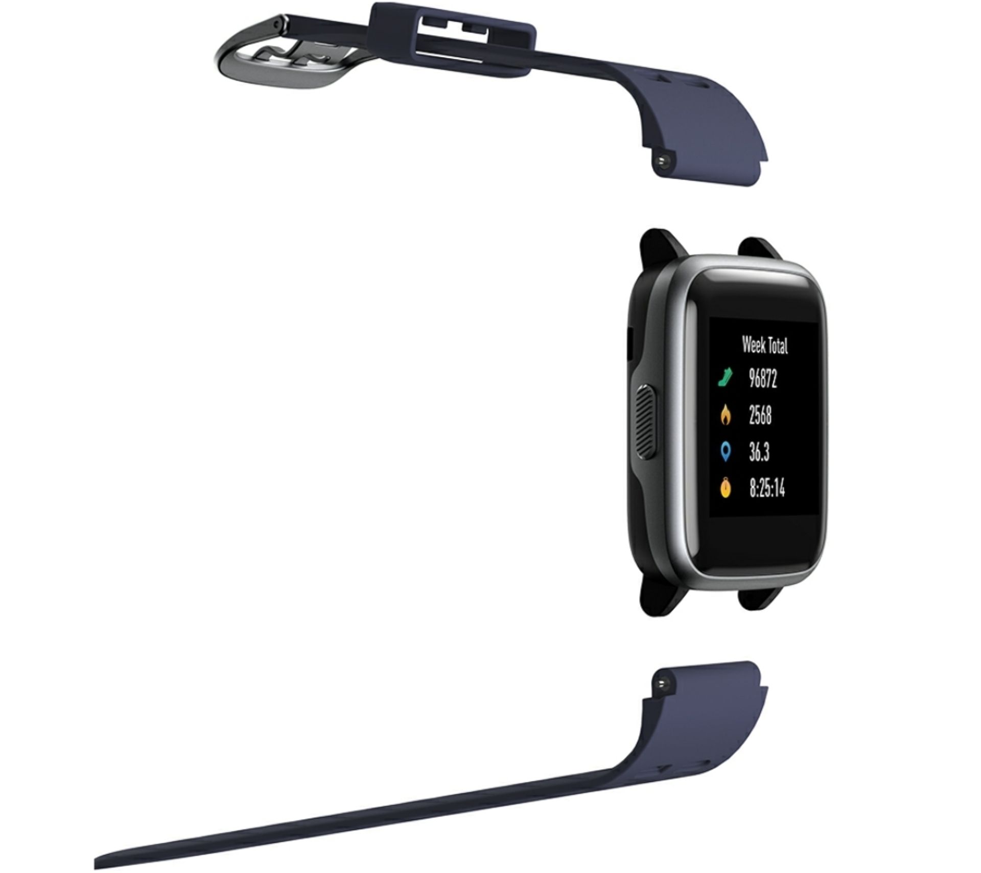 Brand New Unisex Fitness Tracker Watch ID205 Blue/Grey Strap - Image 14 of 33