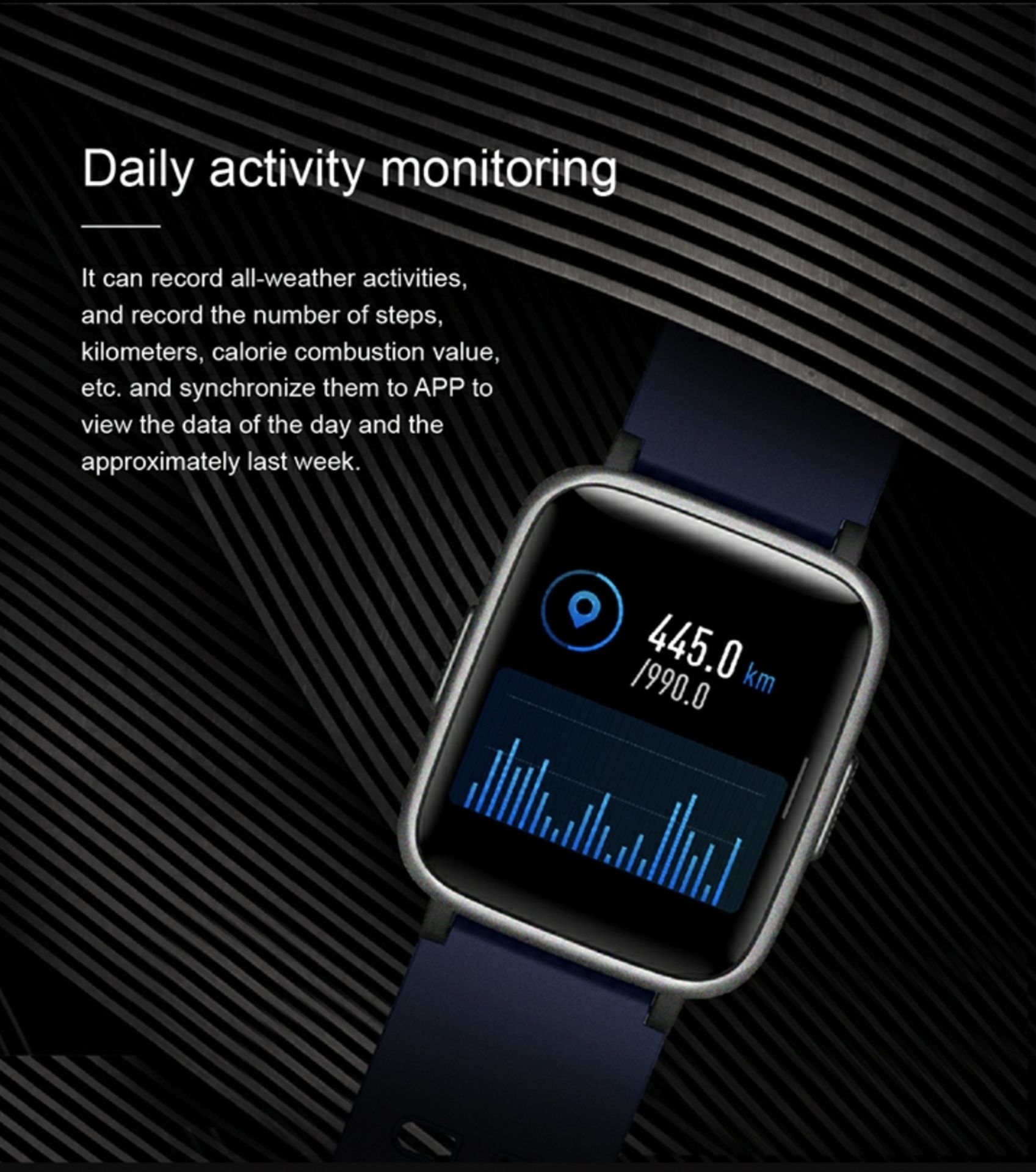 Brand New Unisex Fitness Tracker Watch ID205 Blue/Grey Strap - Image 28 of 33