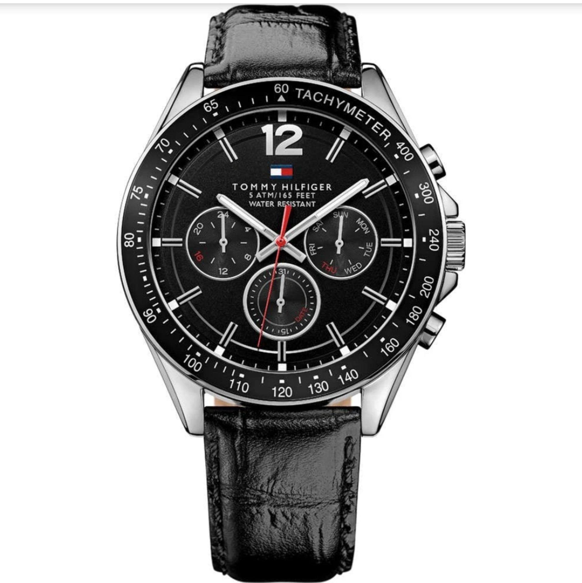 Men's Tommy Hilfiger Multi-Function Leather Strap Watch 1791117