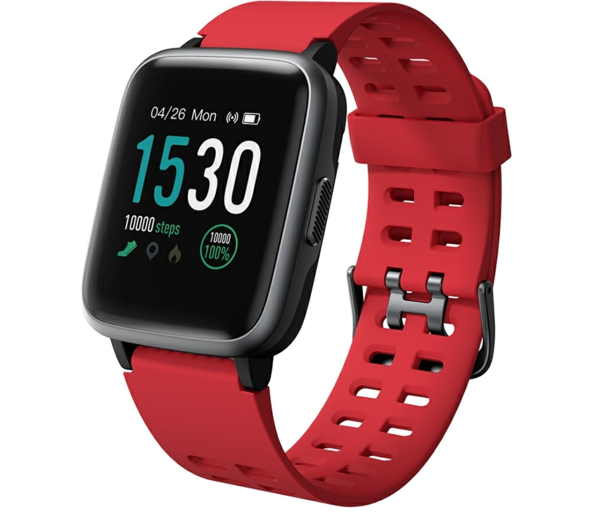 Brand New Unisex Fitness Tracker Watch ID205 Red Strap - Image 4 of 34