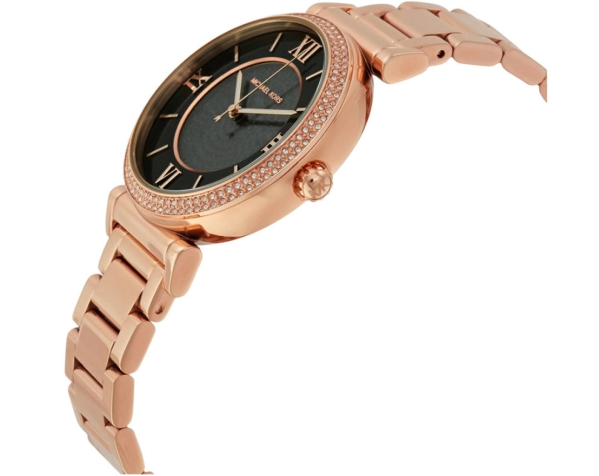 MICHAEL KORS MK3356 Ladies Catlin Rose Gold Quartz Watch - Image 3 of 6