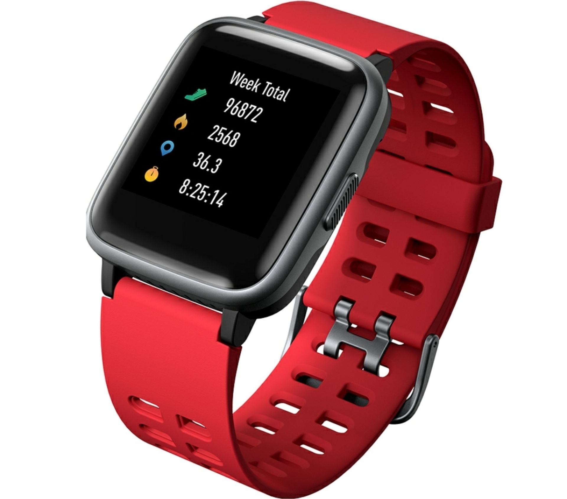 Brand New Unisex Fitness Tracker Watch ID205 Red Strap - Image 19 of 34