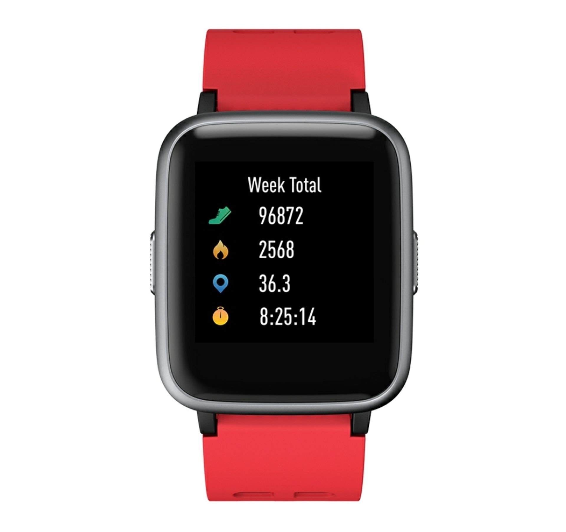 Brand New Unisex Fitness Tracker Watch ID205 Red Strap - Image 9 of 34